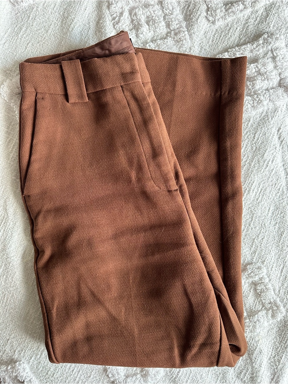 Frank And Oak Eleanor Straight Pant in Rust Brown size 4